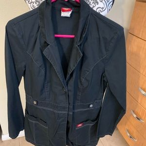 Dickies Gen Flex Youtility short black lab coat/ scrub jacket